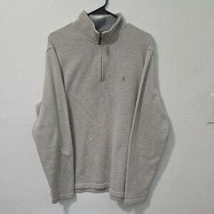 Izod Gray Zip Up Sweater with Classic Design
